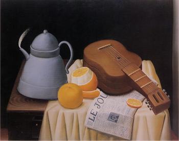 費爾南多 博特羅 Still Life with Le Journal